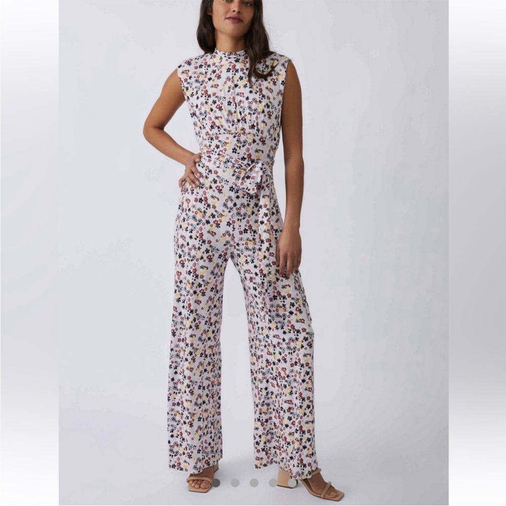 Free People Vibe Check Floral Sleeveless Jumpsuit